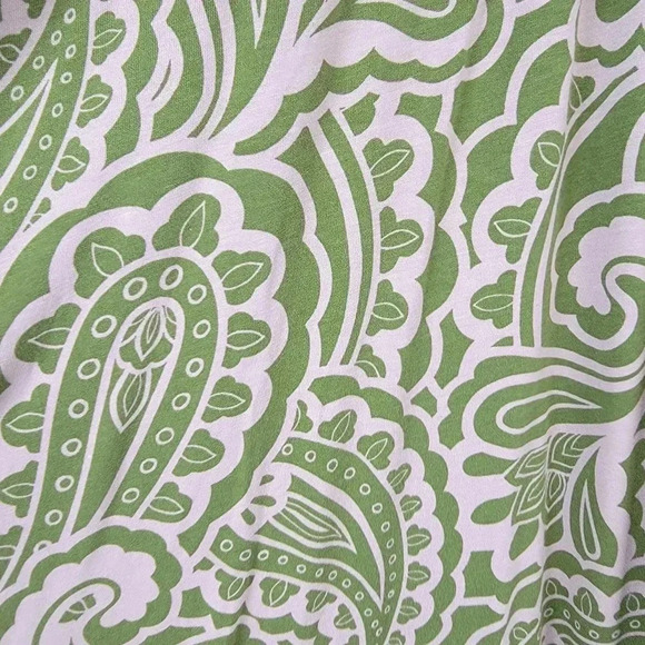 Boden Jersey Dress Paisley Print Wrap Front Capped Sleeve Stretch 4P - Picture 6 of 7